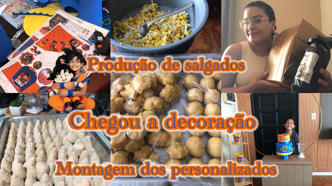Part.3 -Chegou a decoração/produção de salgados /montagem dos personalizados 