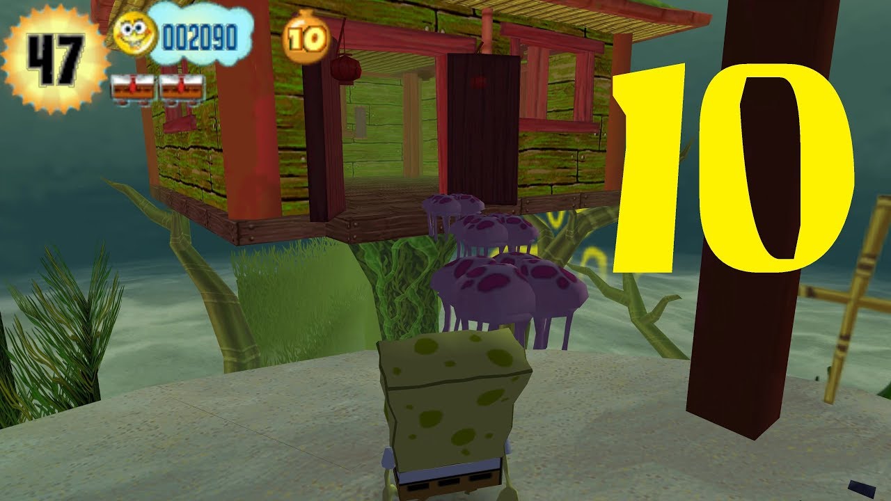 SpongeBob's Truth or Square (PSP) [4K]  Part 10 - Level 10 [Kara-Tay! With Sandy!]