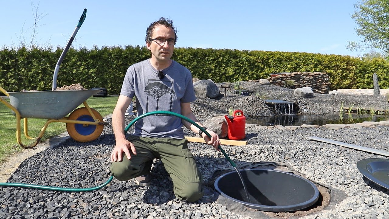 Springbrunnen selber bauen - Springbrunnenbecken Set richtig einbauen