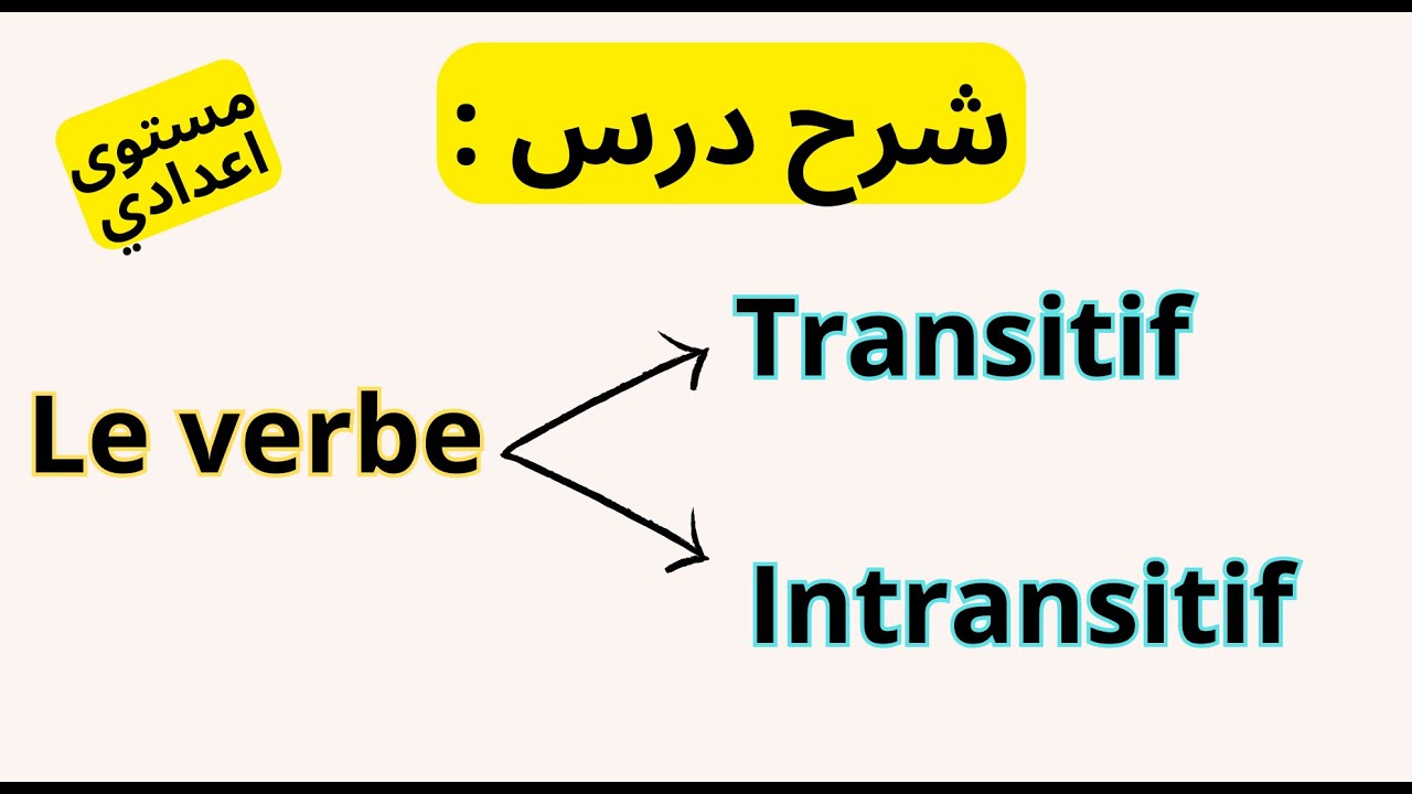 les verbes transitifs et intransitifs شرح