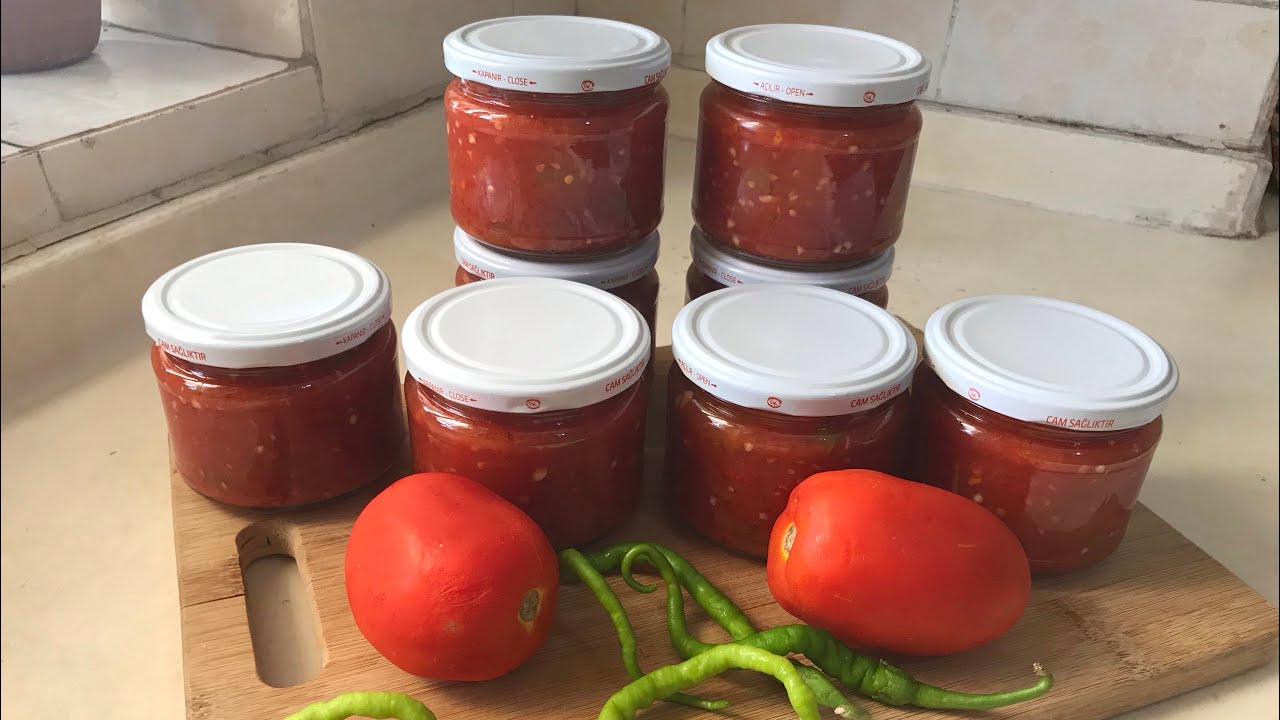 Domates Biber Sos Konserve|Domatesli Biber Turşusu|Kahvaltılık Sos|Tomato & Green Hot Sauce(Chutney)