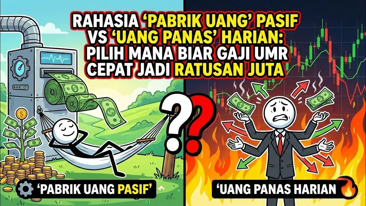 Rahasia 'Pabrik Uang' Pasif vs 'Uang Panas' Harian: Pilih Mana Biar Gaji UMR Cepat Jadi Ratusan Juta
