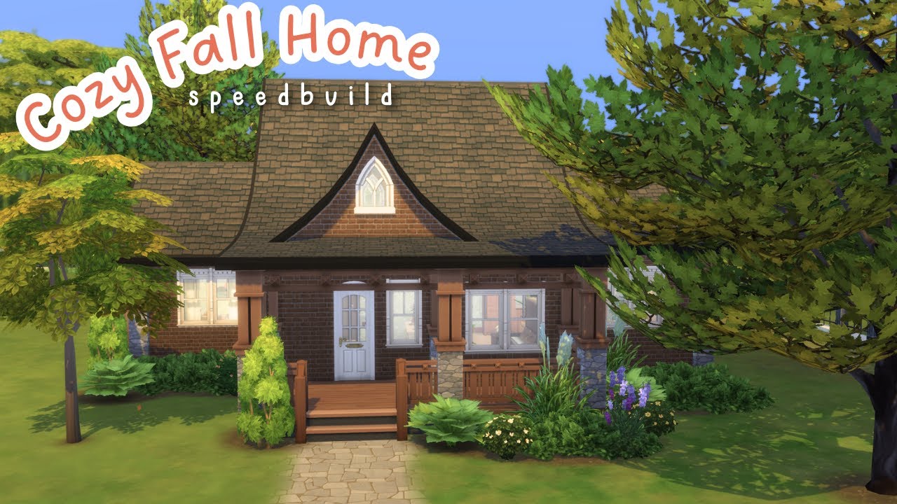 cozy fall home 🧡 sims 4 speedbuild