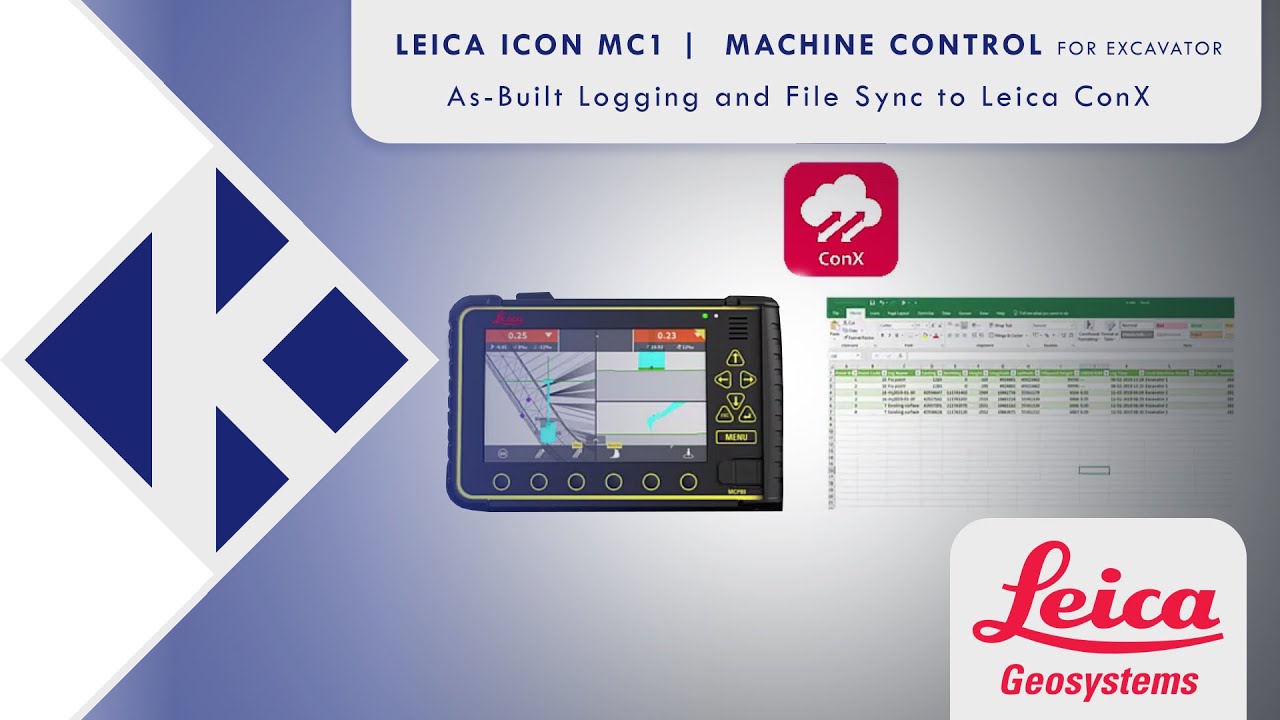 Leica iCON MC1 As-Built Logging and File Sync to Leica ConX