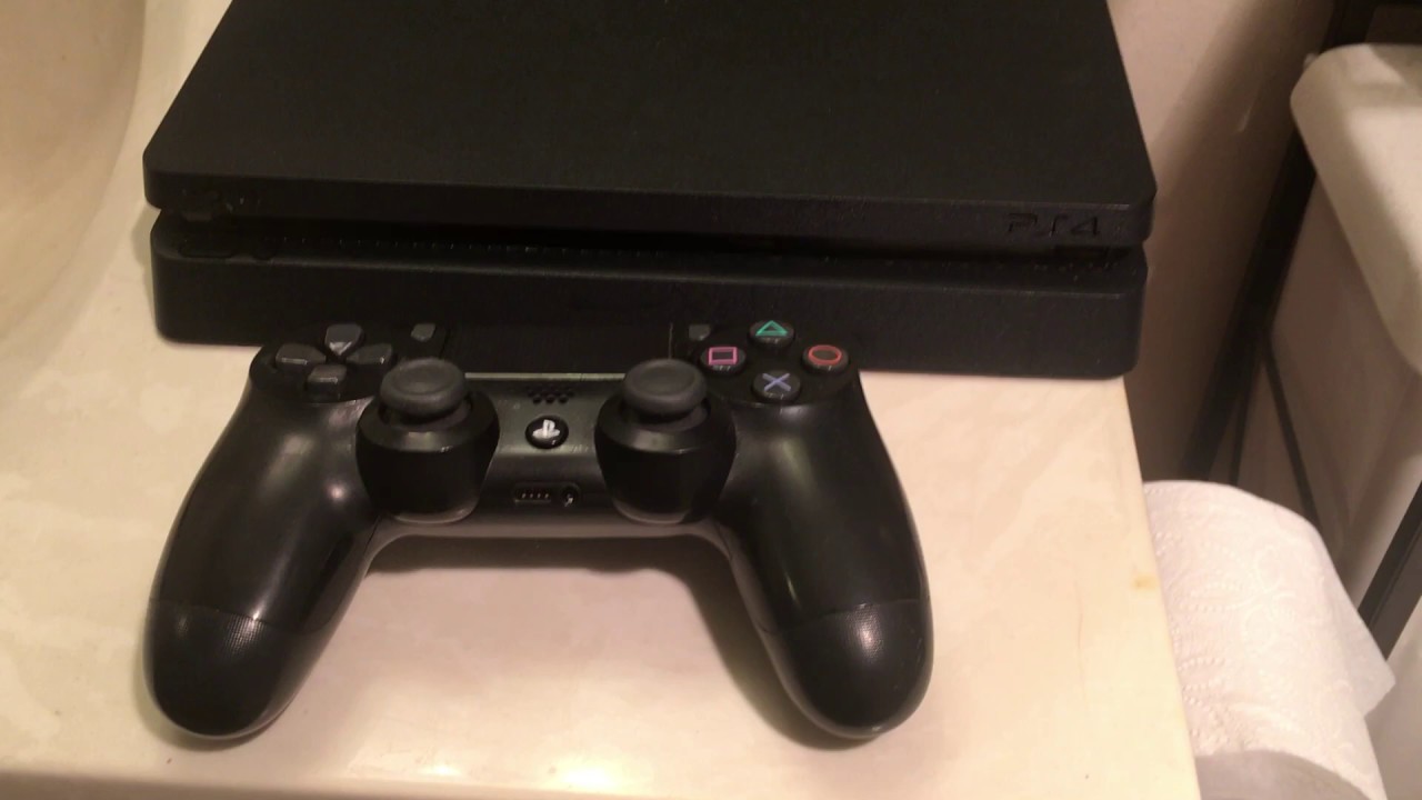 SONY Playstation 4 1TB Slim Black With Controller and Cables - Model: CUH-2215A