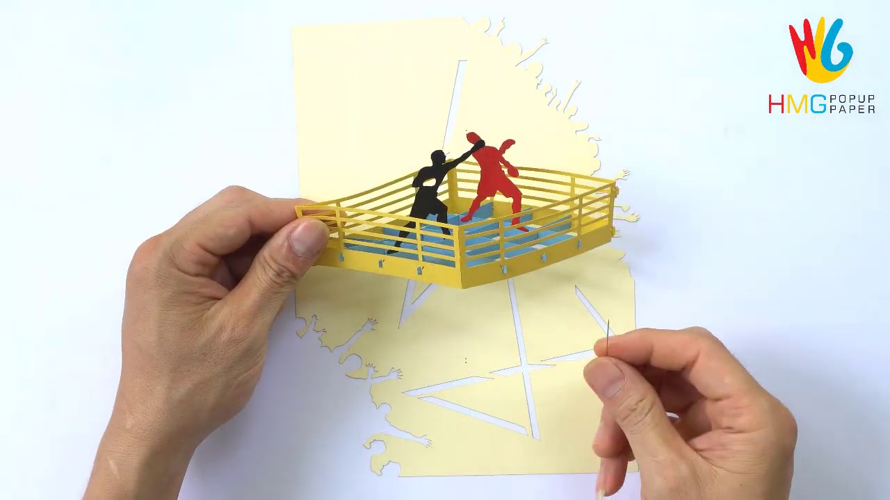 Sport Pop-up Card 3D For Boxing | Make 3D Pop-up Card For Sport Boxing