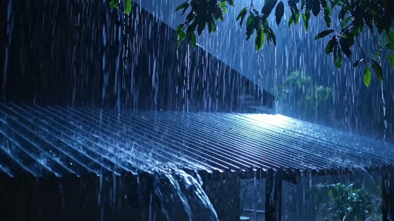 Midnight Downpour on Metal Roof, A Gentle Lullaby for Restless Souls Seeking Sleep 305 HD