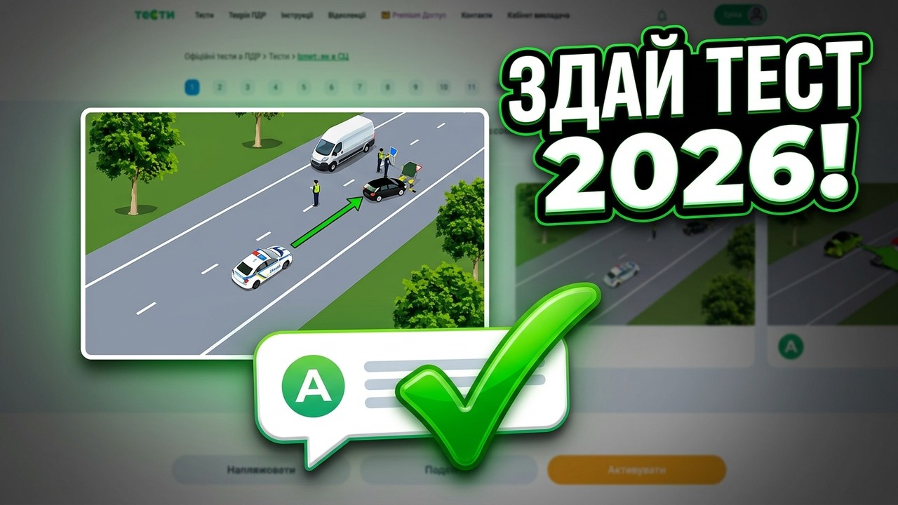 Офіційні тести з ПДР 2026 як в МРЕО | Іспит 7 як в СЦ