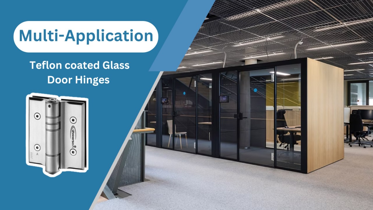 Glass Door Hinge for Multiple Applications: Glass-to-Glass, Glass-to-Wall, Glass-to-Frame