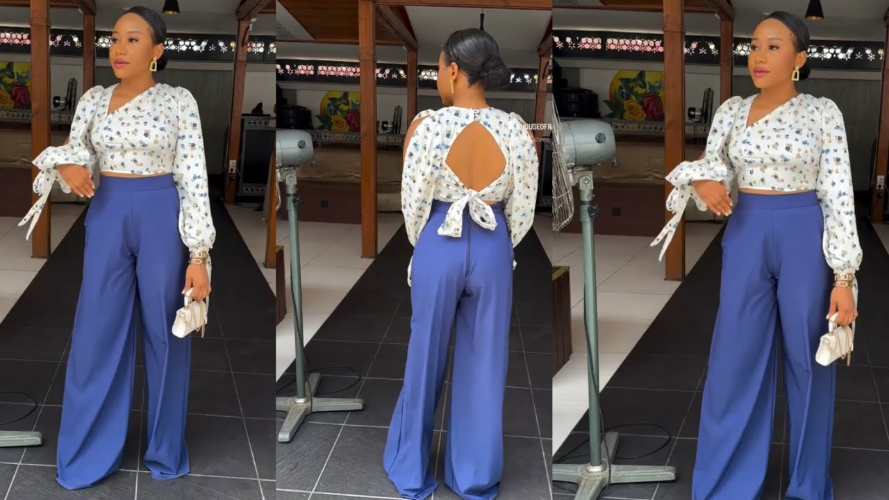 How to cut and sew this stylish top with a tie at the back//Beginners friendly tutorial