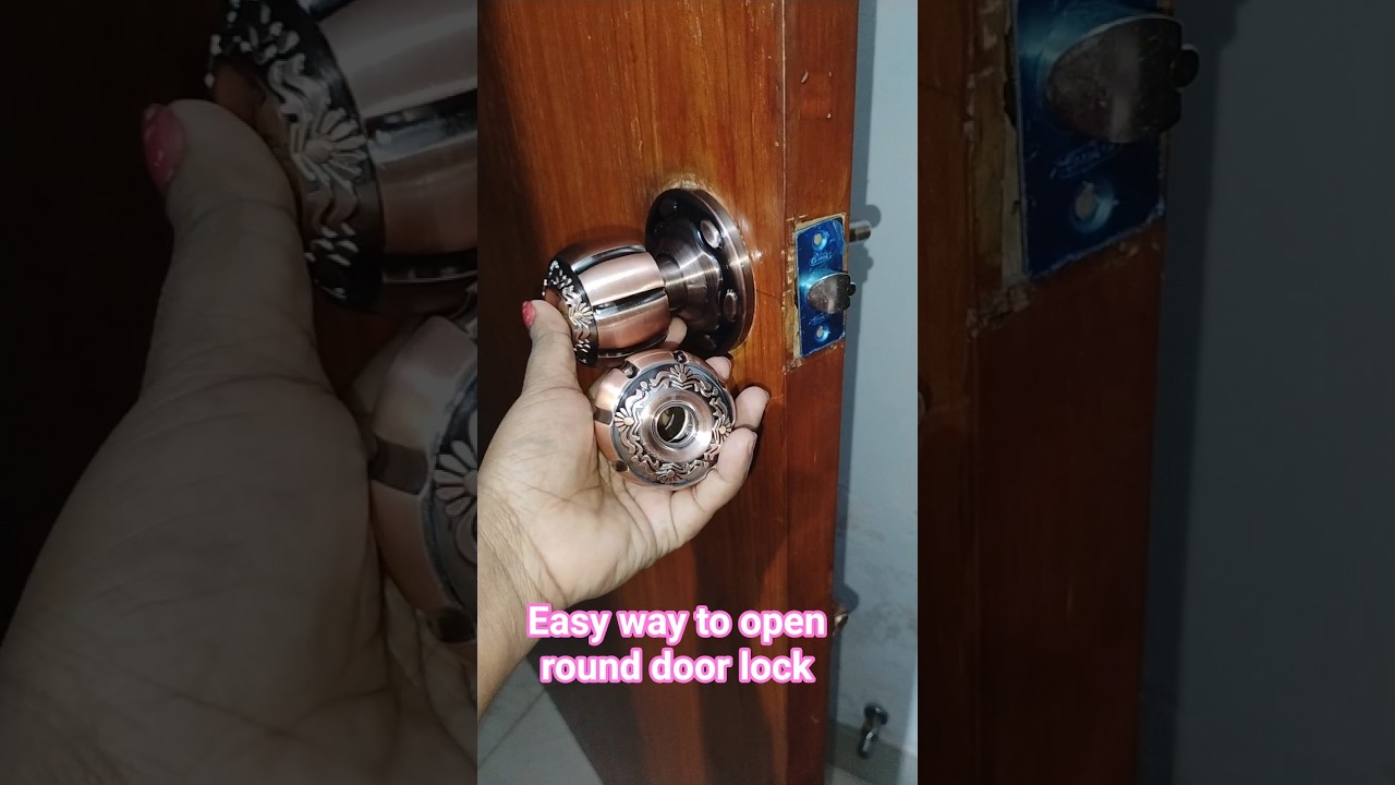 How to install round door lock 
