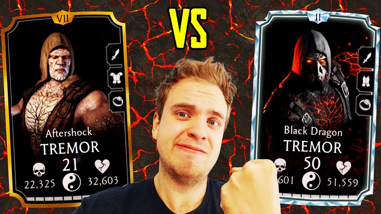 MK Mobile. Aftershock Tremor vs. Black Dragon Tremor. Who Is Better? You May Be Surprised.