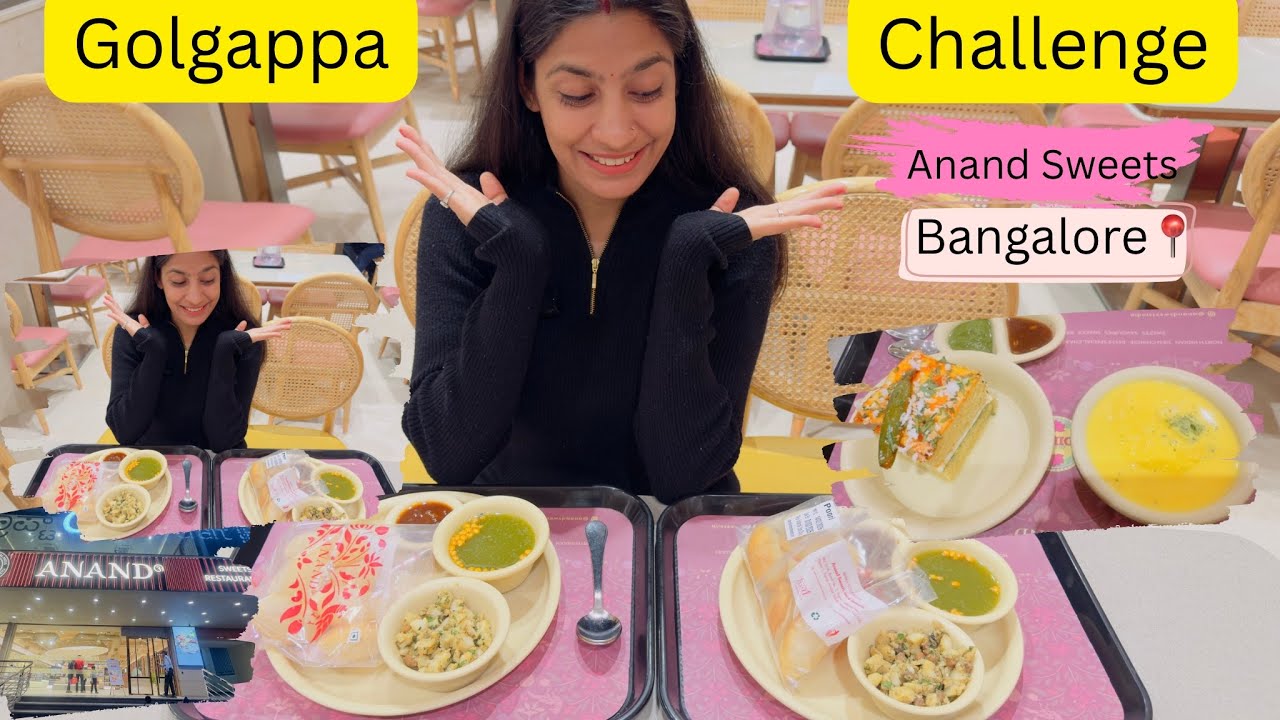 Golgappa Challenge with husband  || Anand Sweets || Electronic City || What i ate today ||