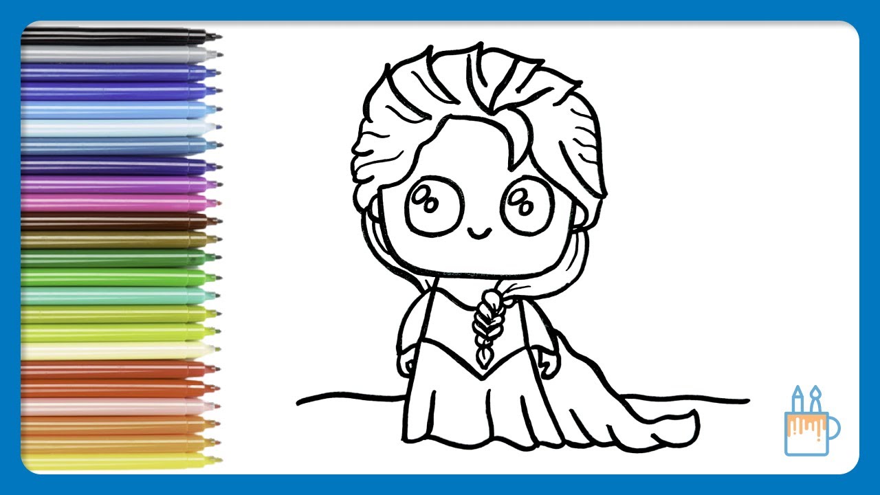 Vamos desenhar e colorir a Princesa Elsa | Frozen