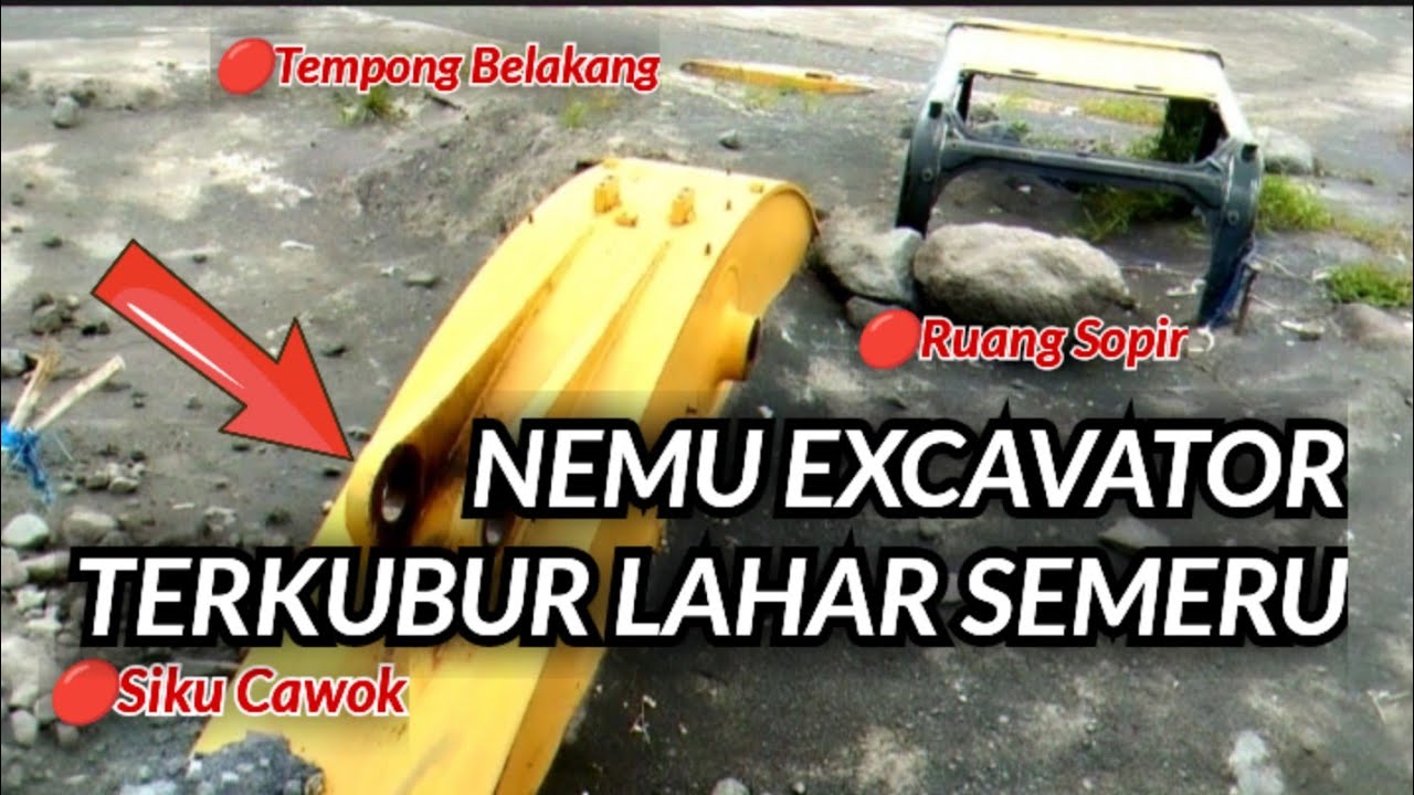 NGERI !!! NEMU EXCAVATOR TERKUBUR MATRIAL LAHAR SEMERU