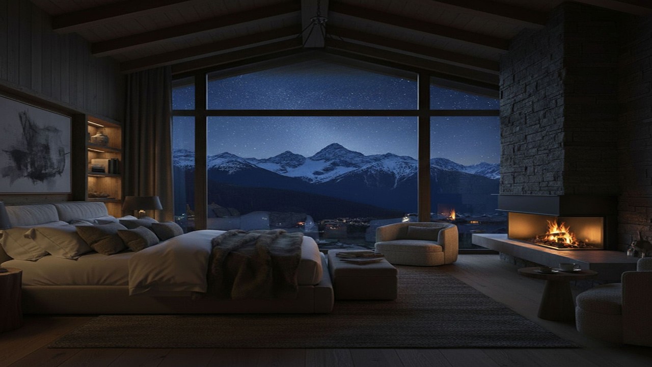 Snowstorm Outside, Sanctuary Inside: 10 Hours of Deep Sleep by the Embers
