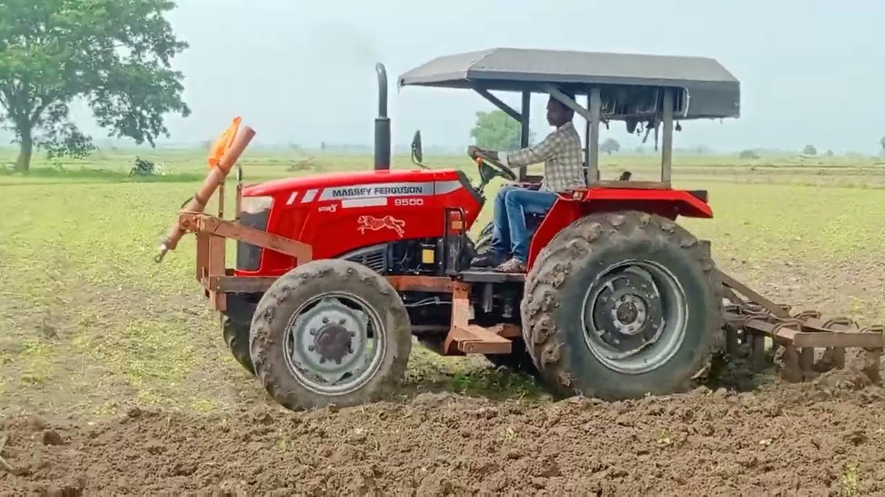 MF 9500 4wd Cultivation@BVRTractorvideos#ytshorts #automobile #agriculture 