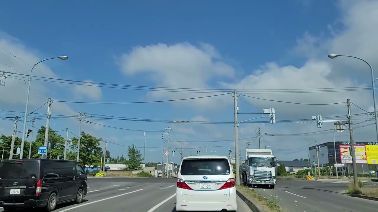 札幌市北区あいの里2条7丁目～茨戸福移通～伏古拓北通～南あいの里公園　ドライブ　2025年7月