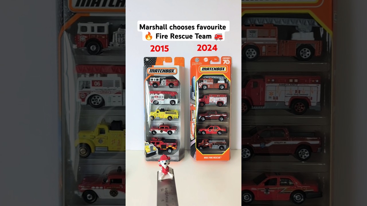 Now & Then Fire Truck Rescue Teams #hotwheels #matchboxcars #firetruck #diecastcars #pawpatrol