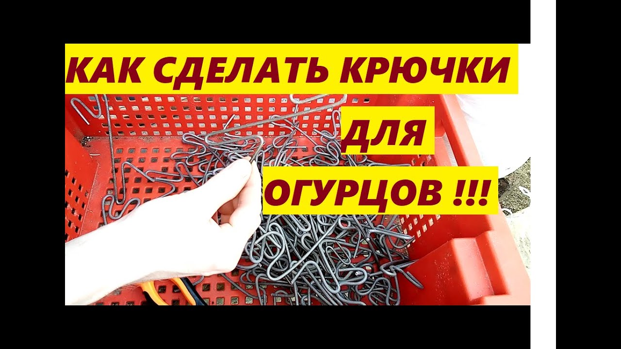 КАК ИЗГОТОВИТЬ КРЮЧКИ ДЛЯ ПОДВЯЗКИ ОГУРЦА!