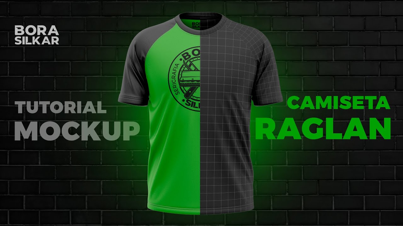 ✅Mockup camiseta raglan