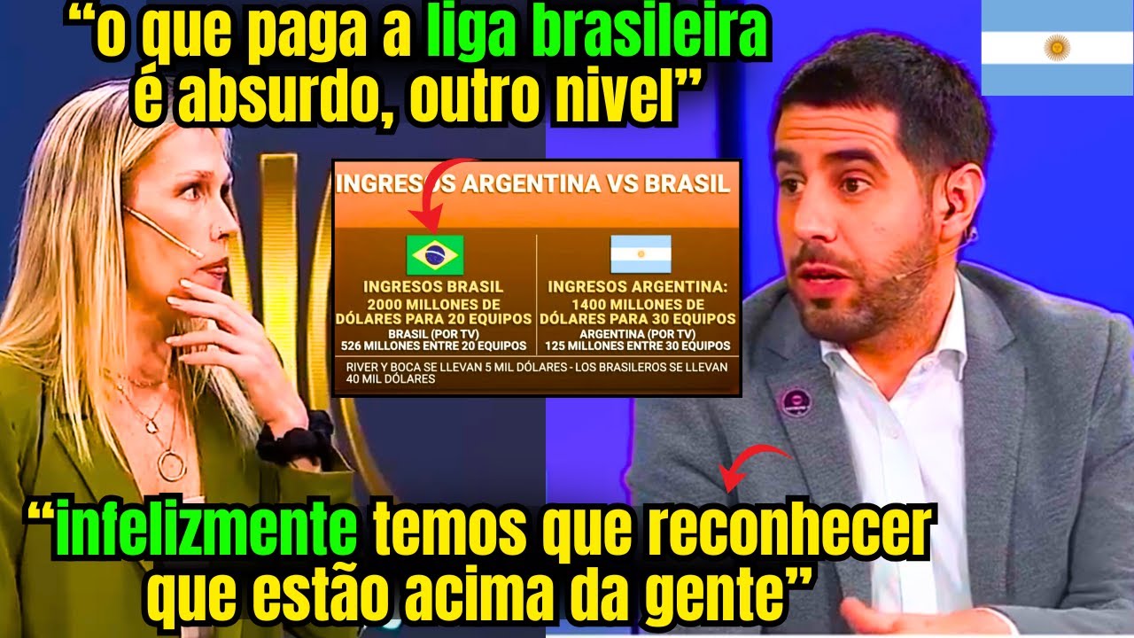 ARGENTINO SE ASSUSTA COM O DINHEIRO QUE GANHA OS CLUBES BRASILEIROS 