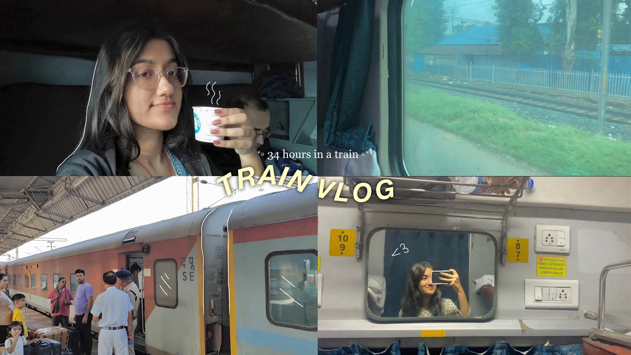 34 HOURS IN TRAIN | travelling in train from mumbai to kolkata🌷🫶🏼