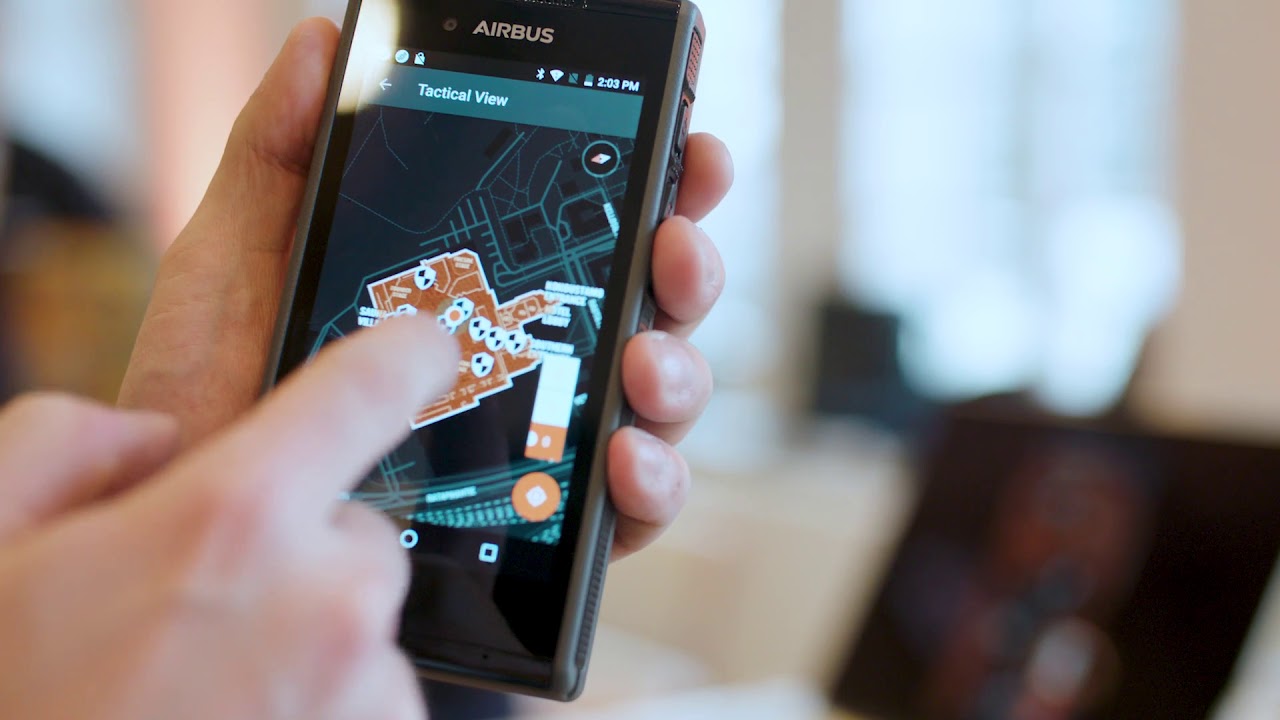 How does Steerpath indoor positioning work in the Tactilon Dabat secure smartphone