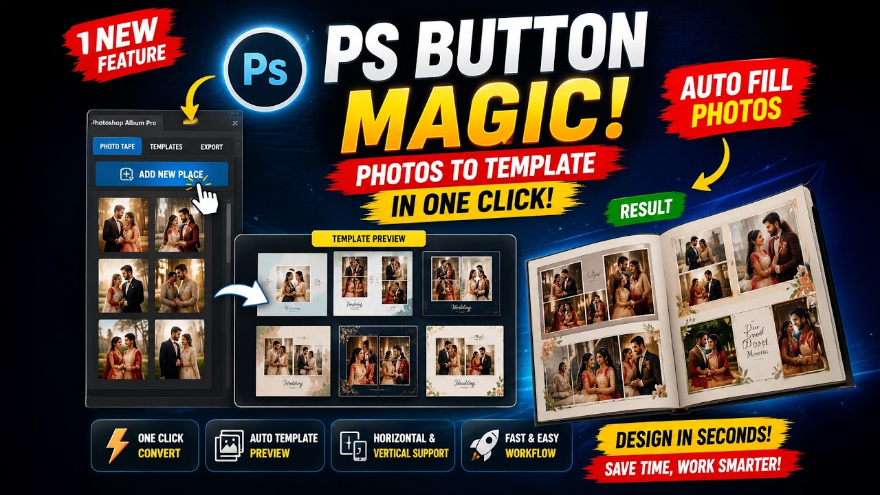 New PS Button in Album Pro &ndash; Convert Photos to Template Instantly!