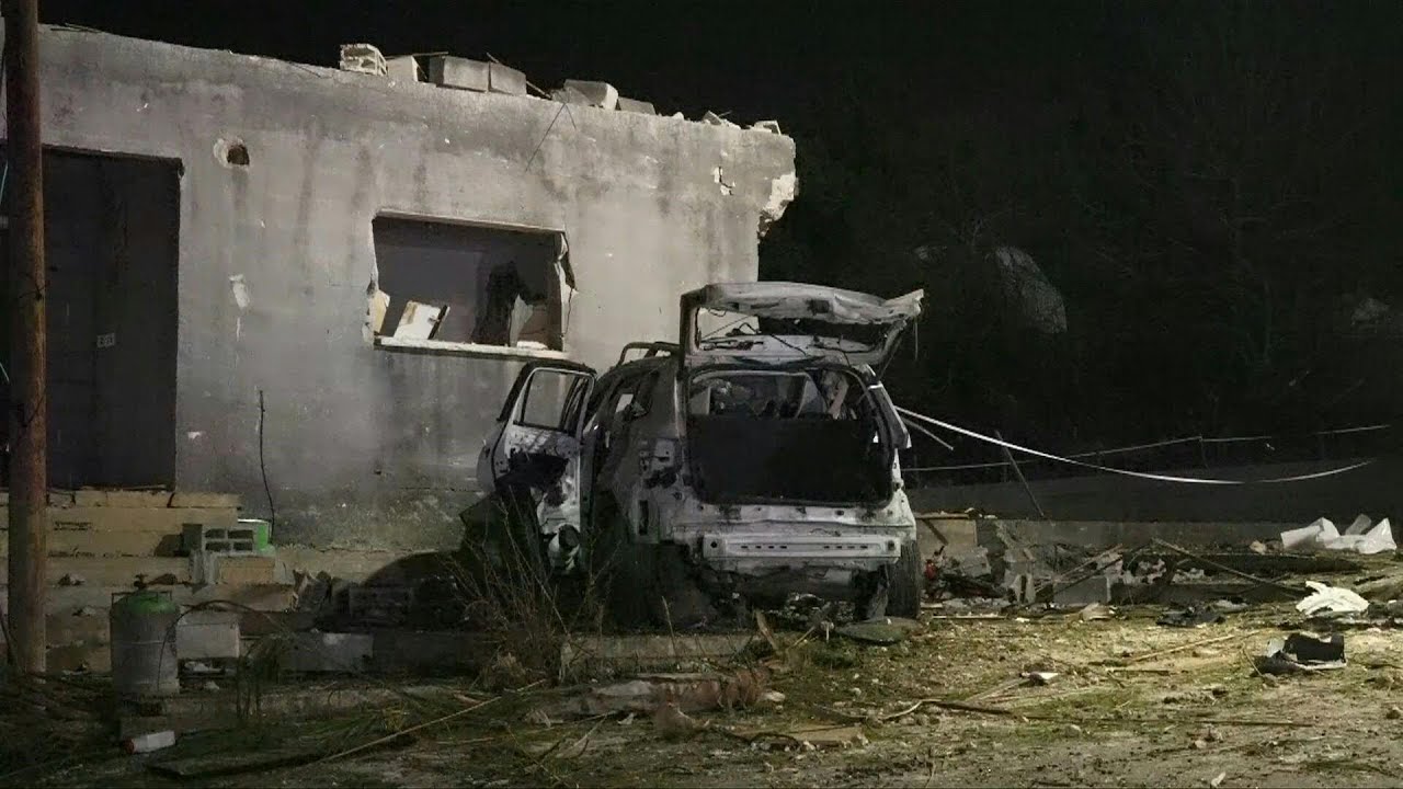 Le site d'une frappe qui a fait au moins 30 blessés en Israël | AFP Images