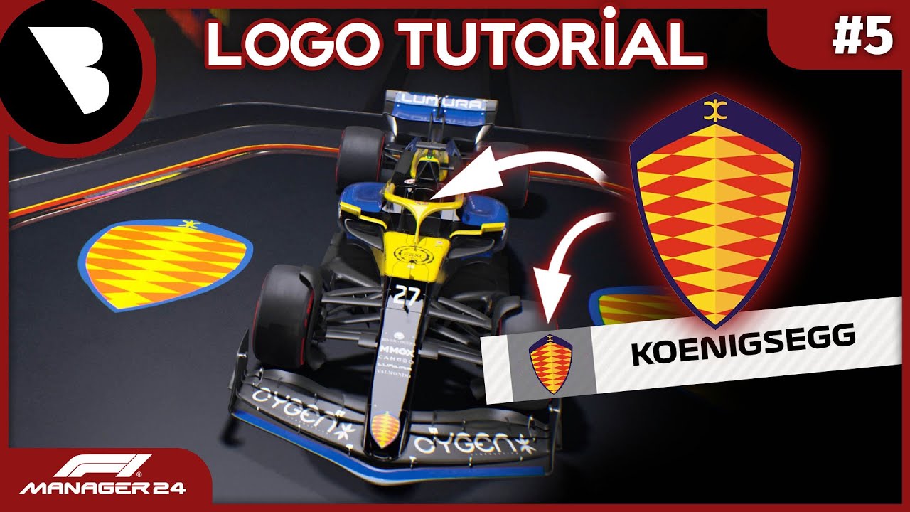F1 Manager 24 - Koenigsegg Logo Tutorial - NO MODS