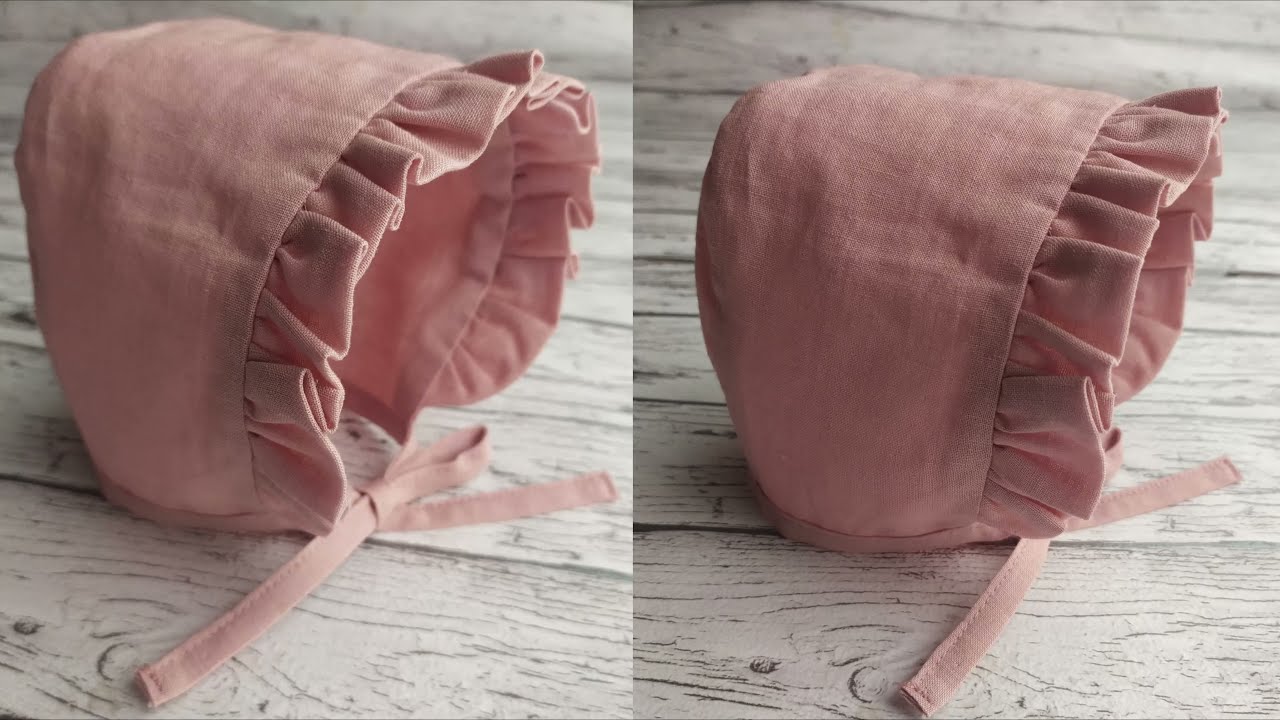 Как сшить детский чепчик с рюшами. Бесплатная выкройка/How to sew a baby cap with ruffles