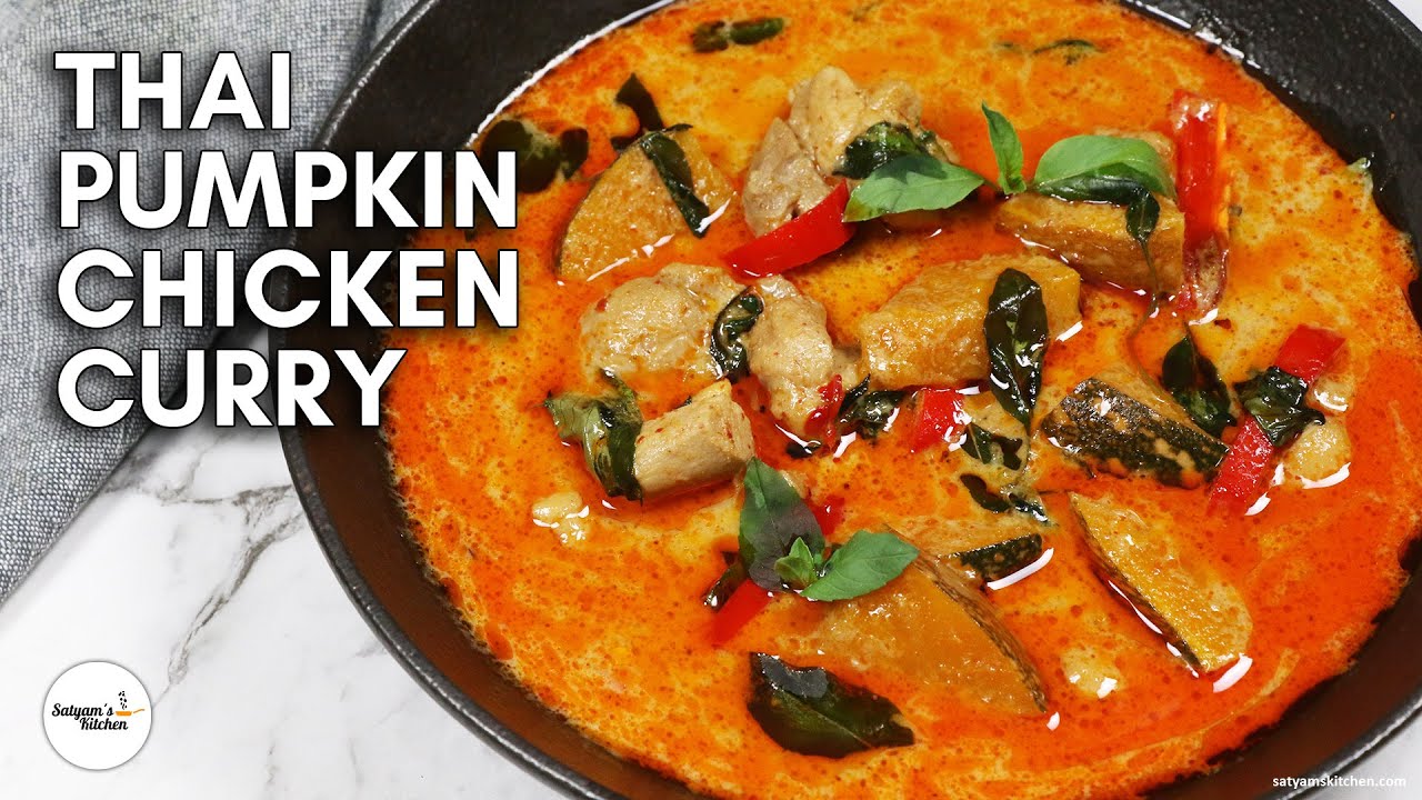 🇹🇭 Thai Pumpkin Chicken Curry | Gaeng Ped Gai Faktong | Thai Pumpkin Curry | Chicken Pumpkin Curry