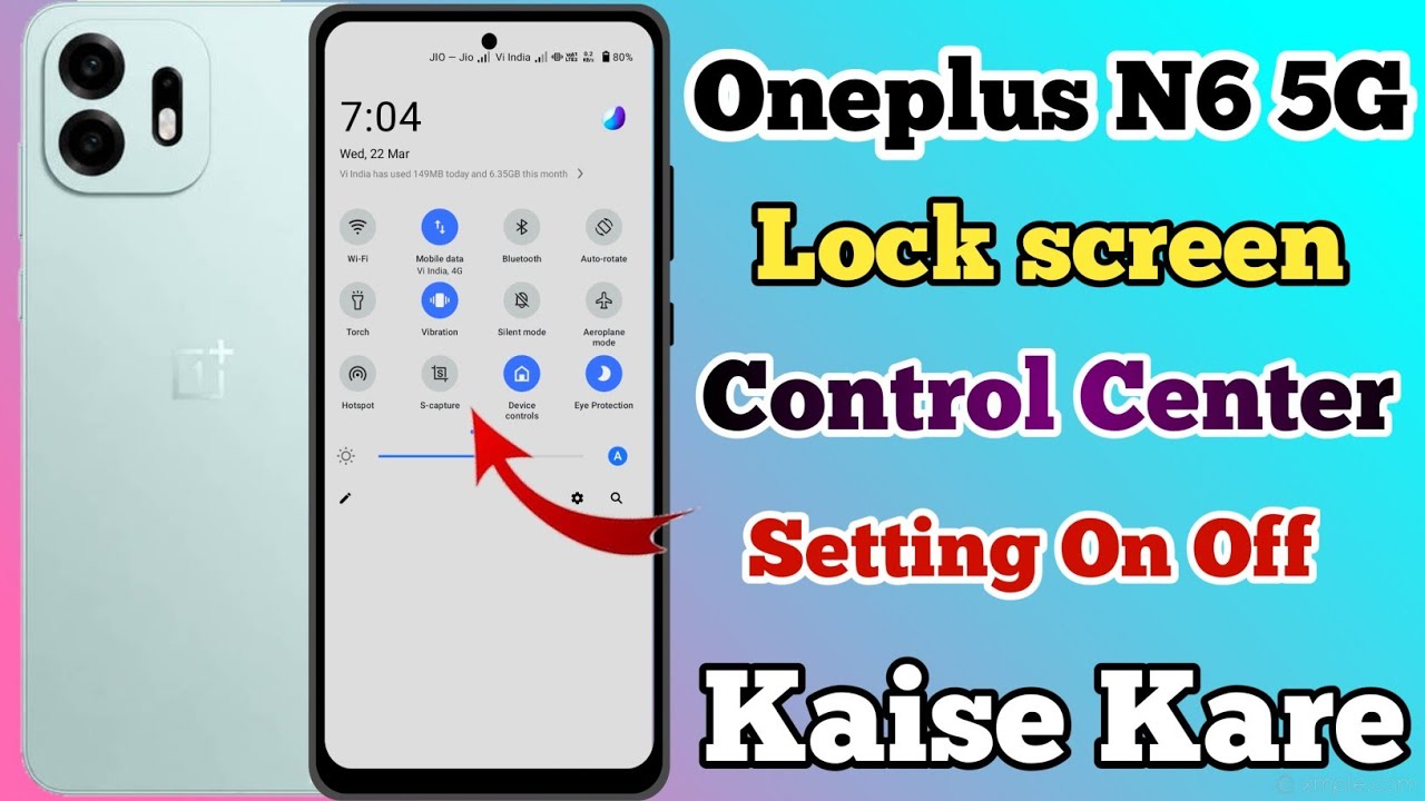 Oneplus N6 5g Lock Screen Control Centre Setting Kaise On Kare // Control Centre On Off In Oneplus