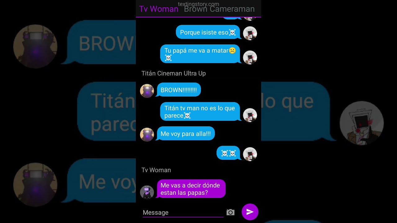 Brown cameraman x trío woman no me funen aplicación (TextingStory)parte2?