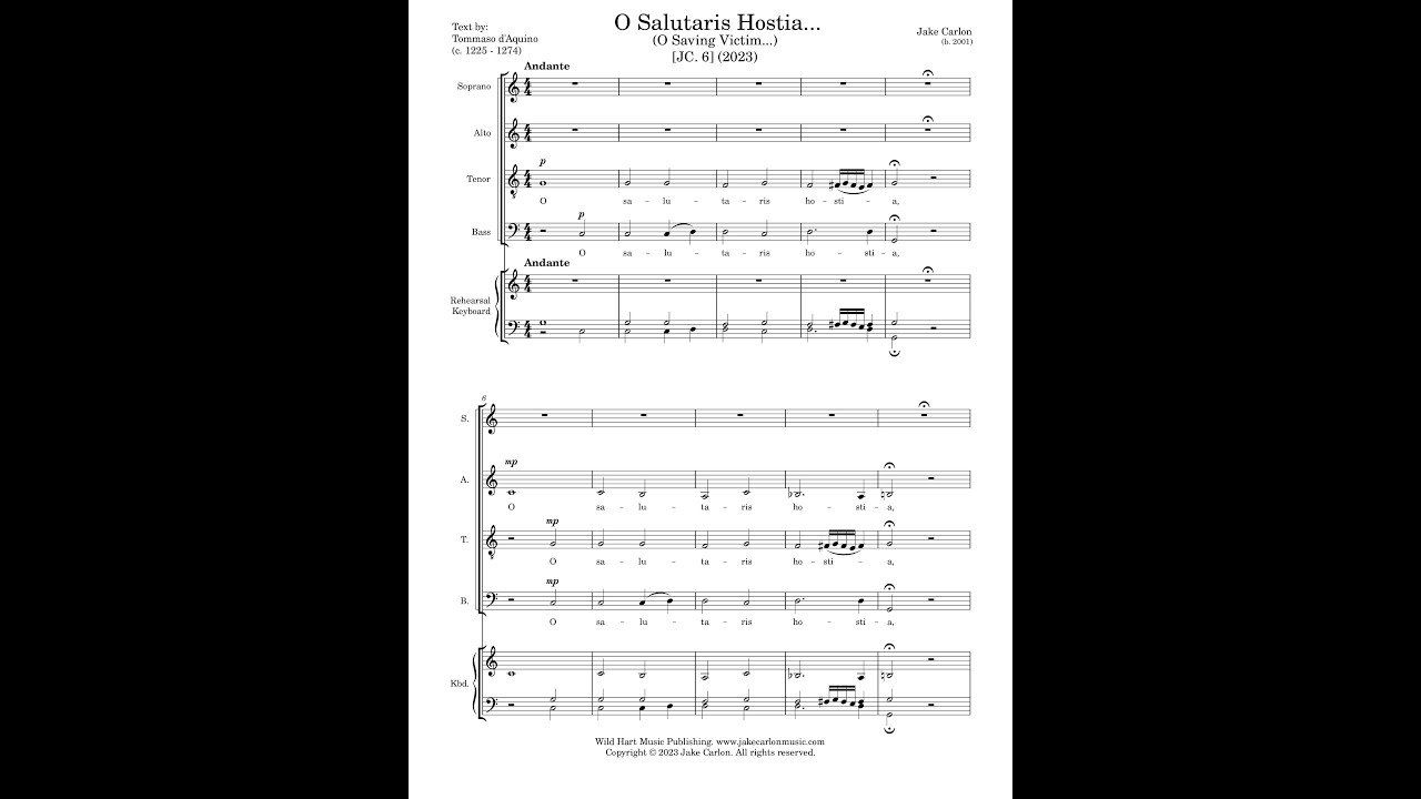 “O Salutaris Hostia…” (2023) SATB