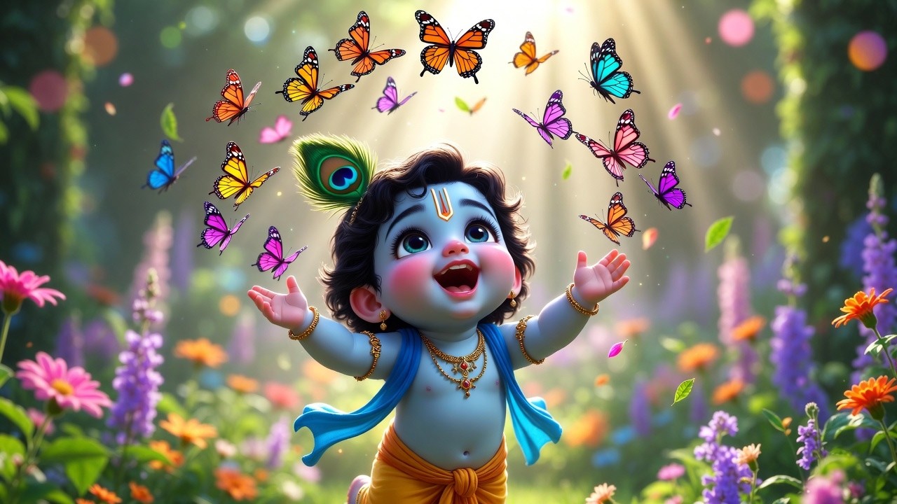 Achyutam Keshavam Krishna Damodaram अच्युतम केशवम | Popular Little Krishna Bhajan