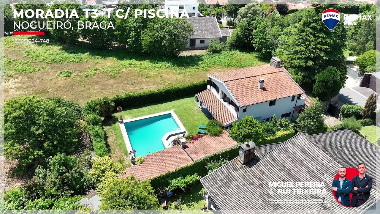Moradia individual T3+1 com piscina em Nogueiró, Braga