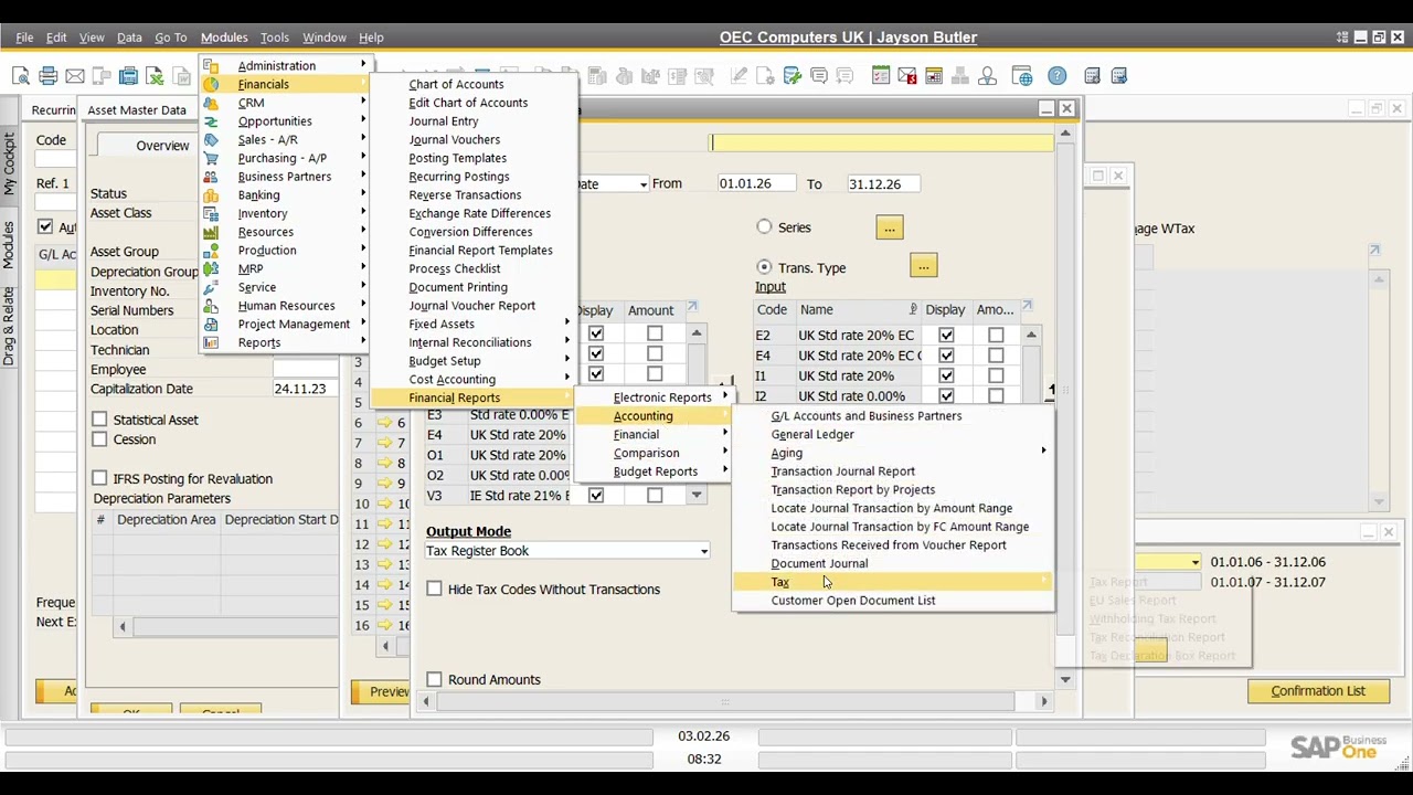SAP Business One (DEMO)