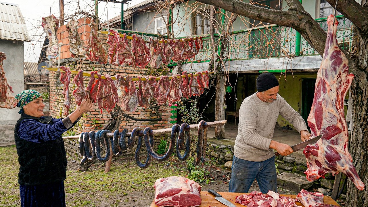Traditional Beef Drying in the Village | Grandma’s 100-Year-Old Technique