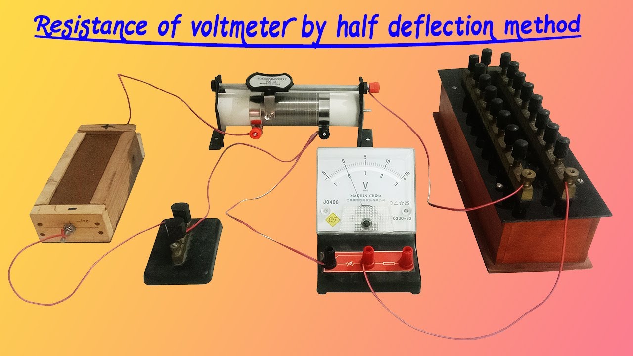 To Determine The Resistance Of Voltmeter (without graph) By Half Deflection Method