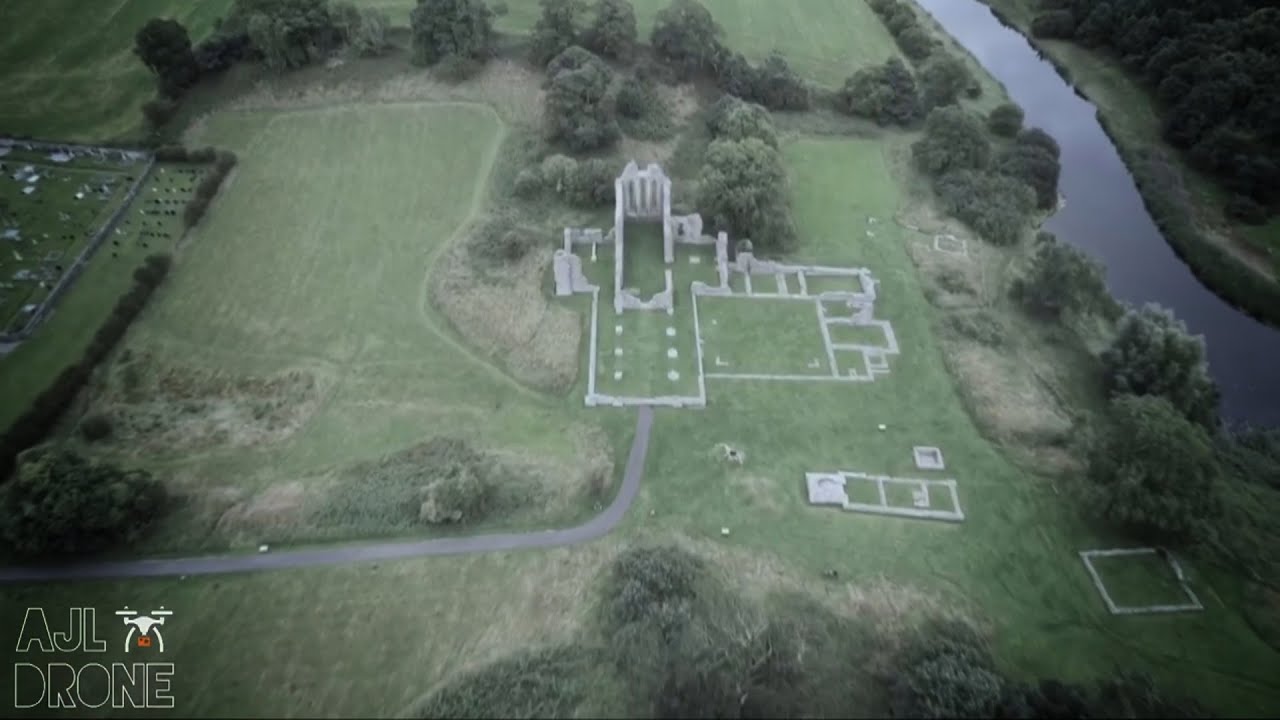 Inch Abbey, Downpatrick, Co. Down | AJL Drone