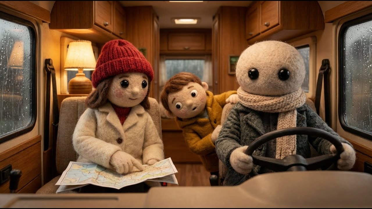 A Rag Doll Finds Comfort on a Family Road Trip in the Rain | Relaxing Visual Storyteller