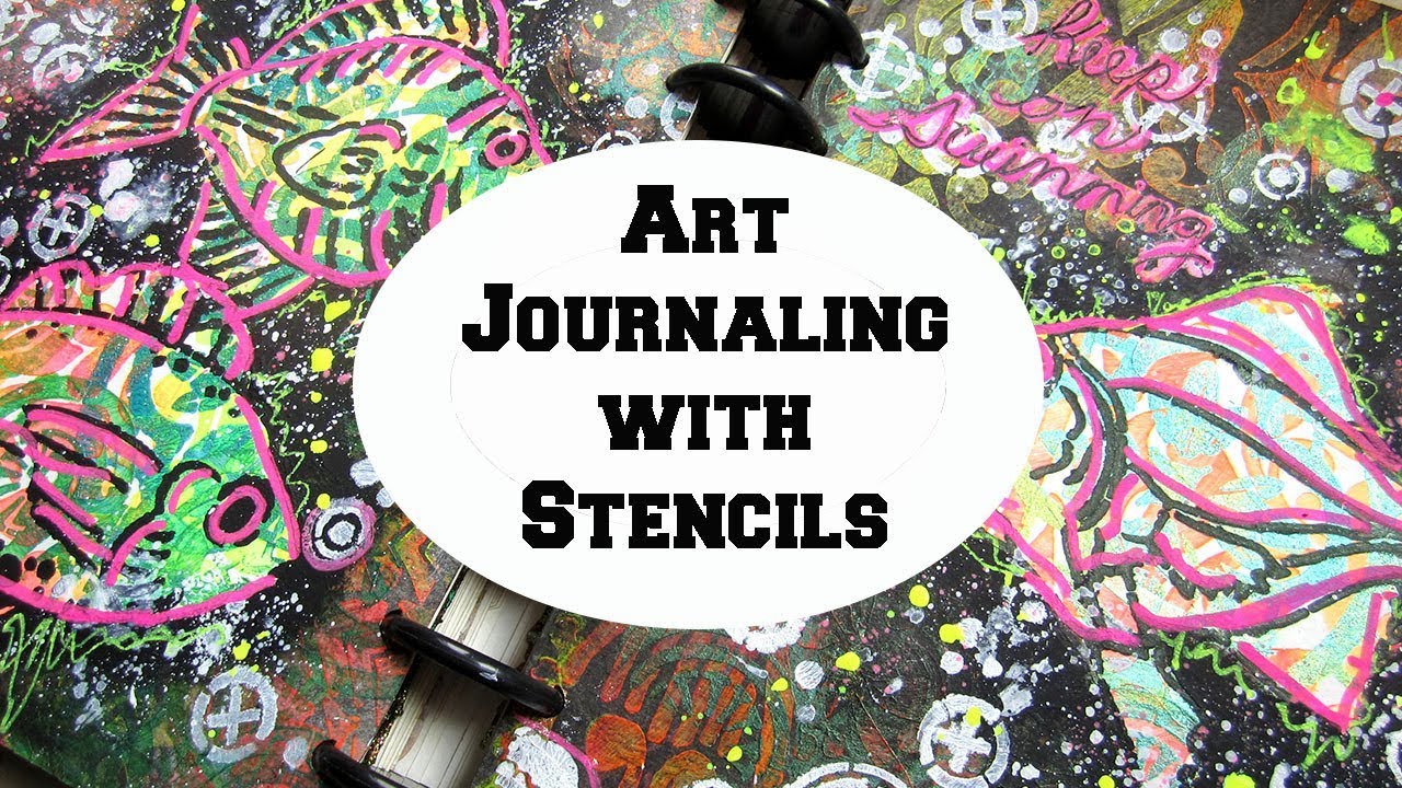 Art Journaling with Stencils | Art Journal Process For Beginners