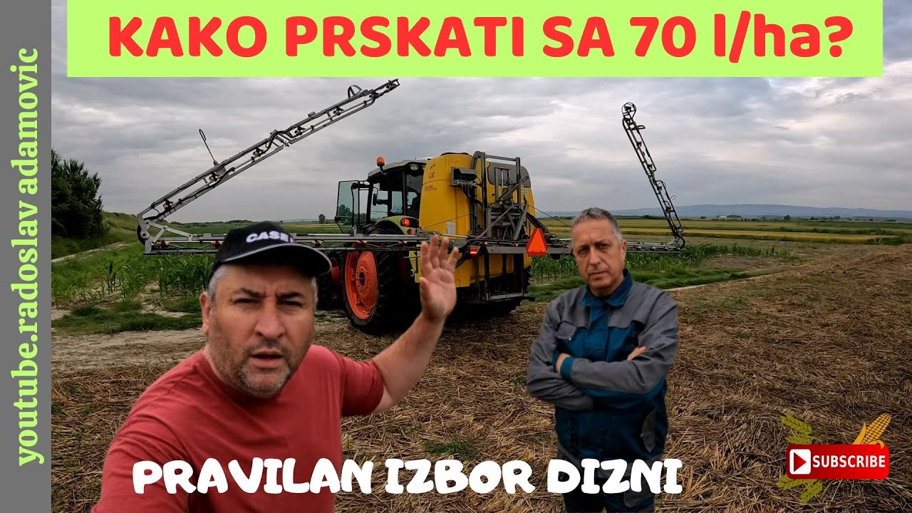 KAKO PRSKATI SA 70 L/HA? PRAVILAN IZBOR DIZNI;HOW TO SPRAY WITH 70 L/HA? THE RIGHT CHOICE OF NOZZLES