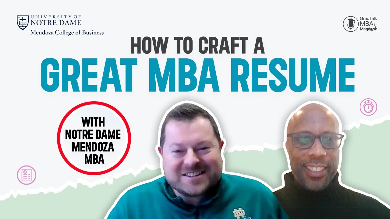 How to Craft a Winning MBA Resume with @notredamebusiness | GradTalk MBA Episode 15