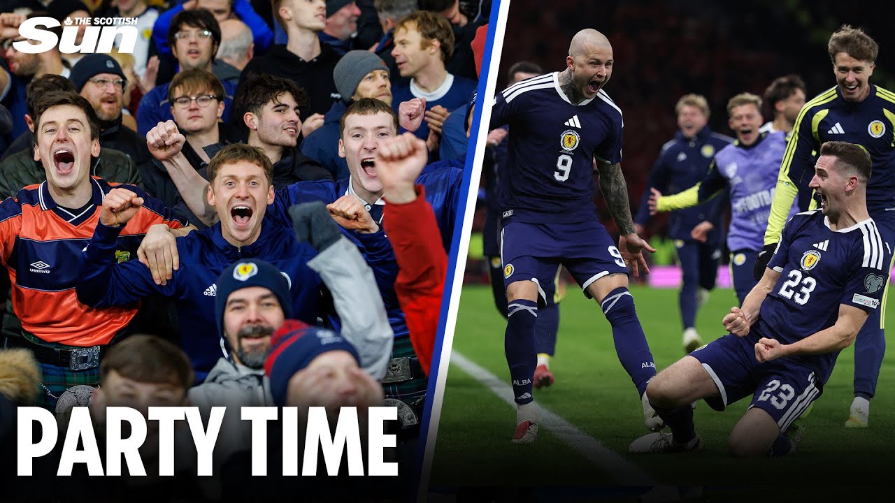 Scotland fans celebrate as Steve Clarke's heroes beat Denmark to book World Cup 2026 place