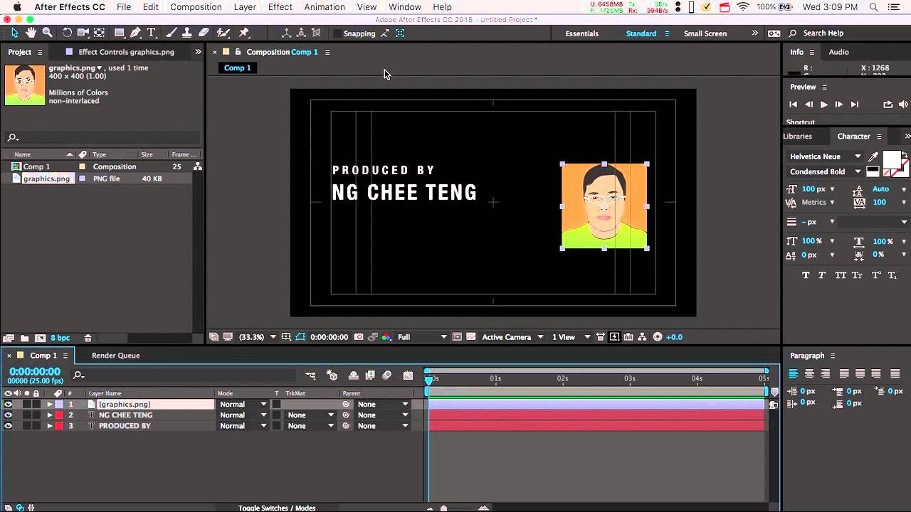Creating a Simple Motion Graphics with After Effects CC 2015 Tutorial