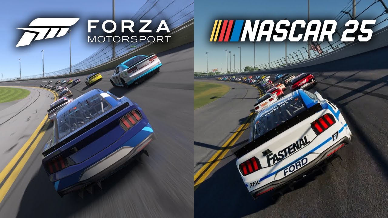 Forza Motorsport vs NASCAR 25 | Gameplay Comparison