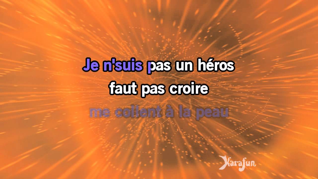 Karaoké Je ne suis pas un héros (Live Bercy 90) - Johnny Hallyday *